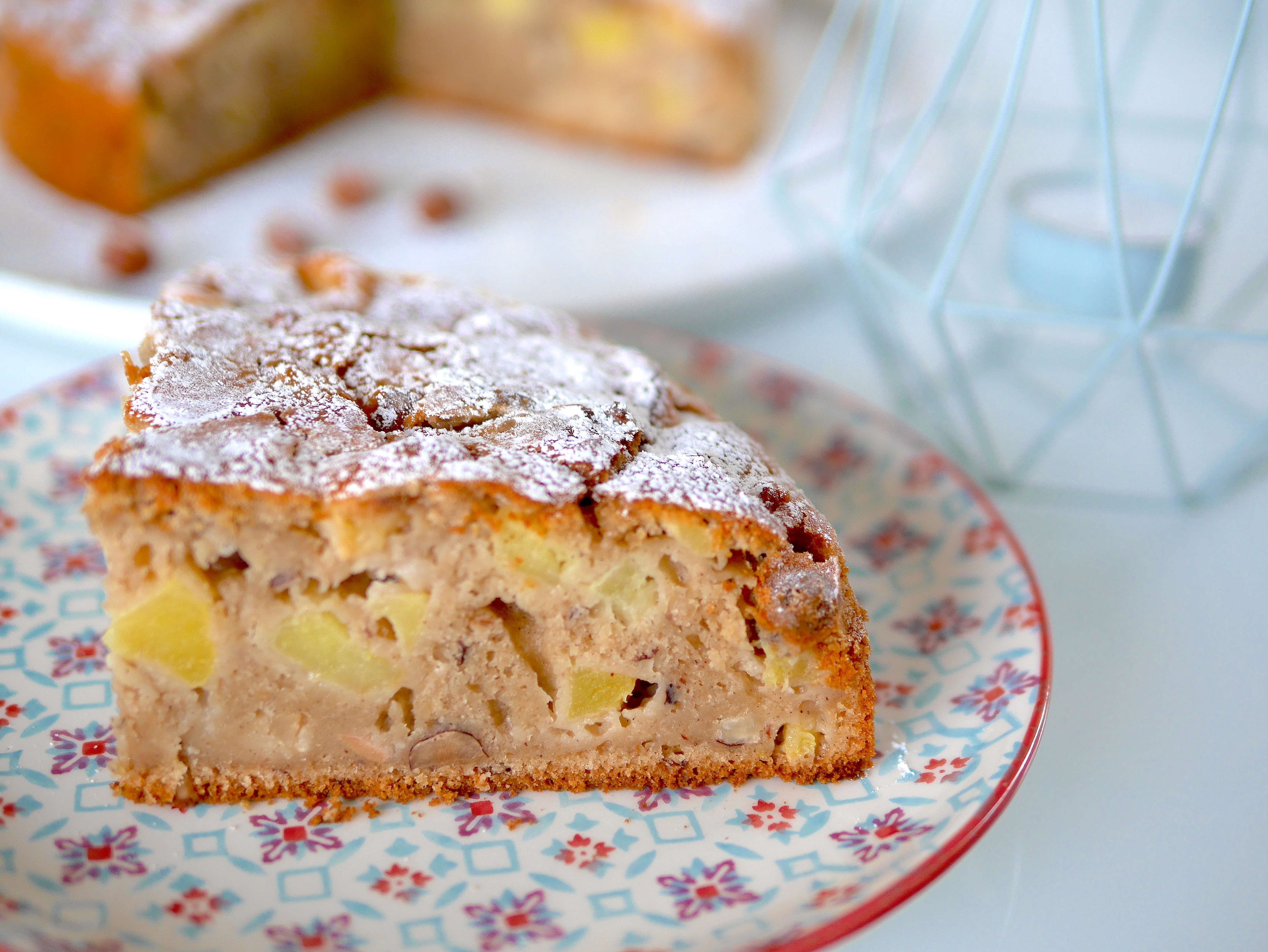 Recette de Gâteau Sans Sucre et Sans Lactose - moelleux aux pommes healthy  